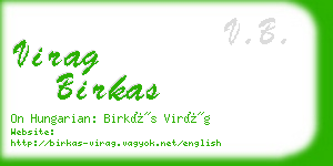 virag birkas business card